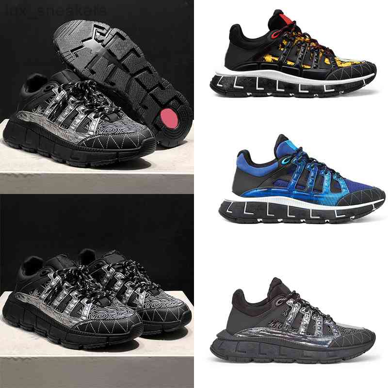 

Trigreca Running shoes men ion Old dad casual Sneakers 2021 s shock Leather platform Trainers all black high quality women 2021, Color 1