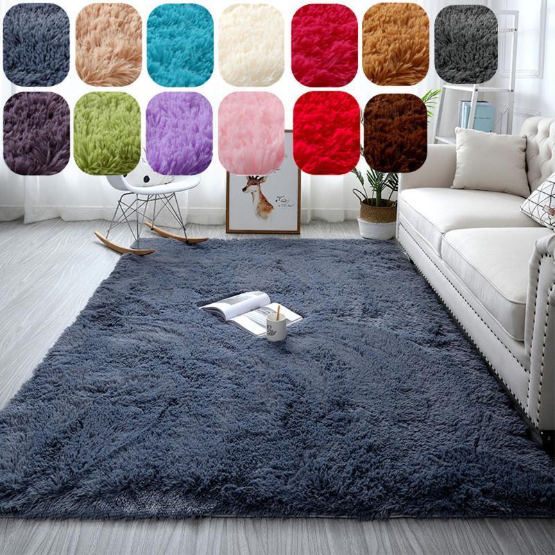 

Carpets Soft Velvet Mat Thick Carpet For Living Room Plush Alfombra Children Bed Fluffy Floor Window Bedside Home Decor Rug