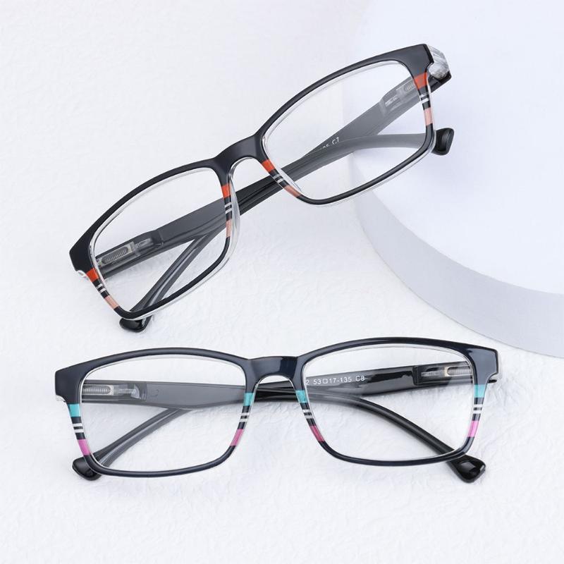 

Sunglasses Fashion Color Stripes Reading Glasses Urltra-Light Eye Protection Computer Men Women Comfortable Eyeglasses 10-40