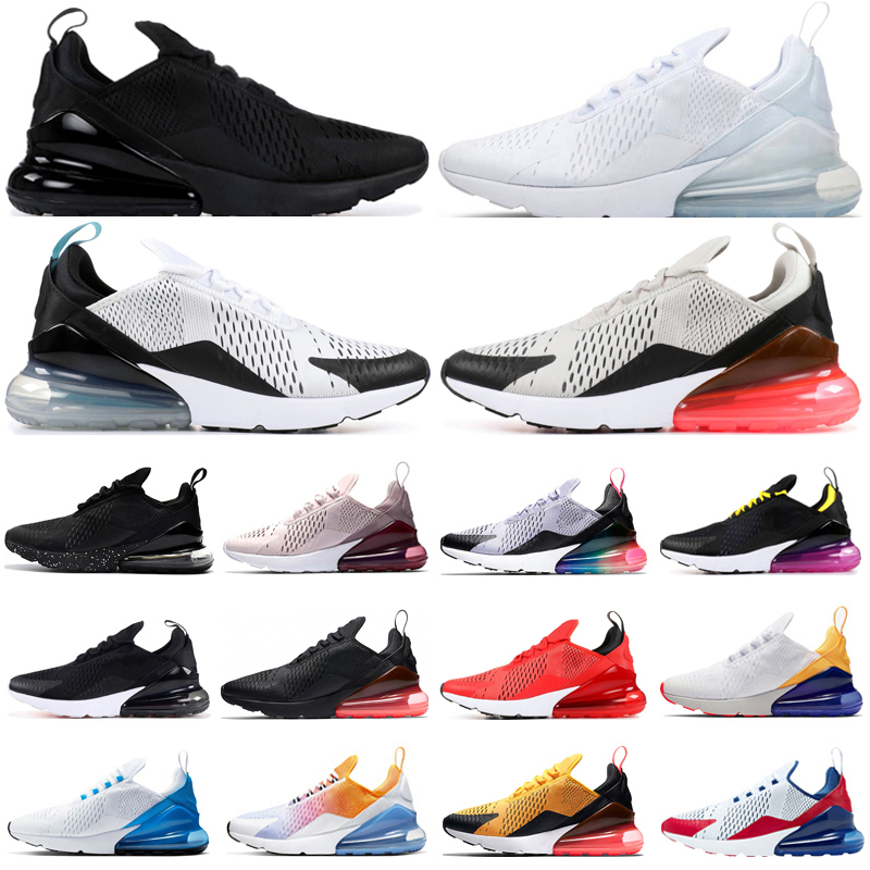 

Top Quality 270 running shoes for men women react Triple White Black Barely Rose Photo Blue Light Bone Total Orange mens trainer sport sneakers, Optical