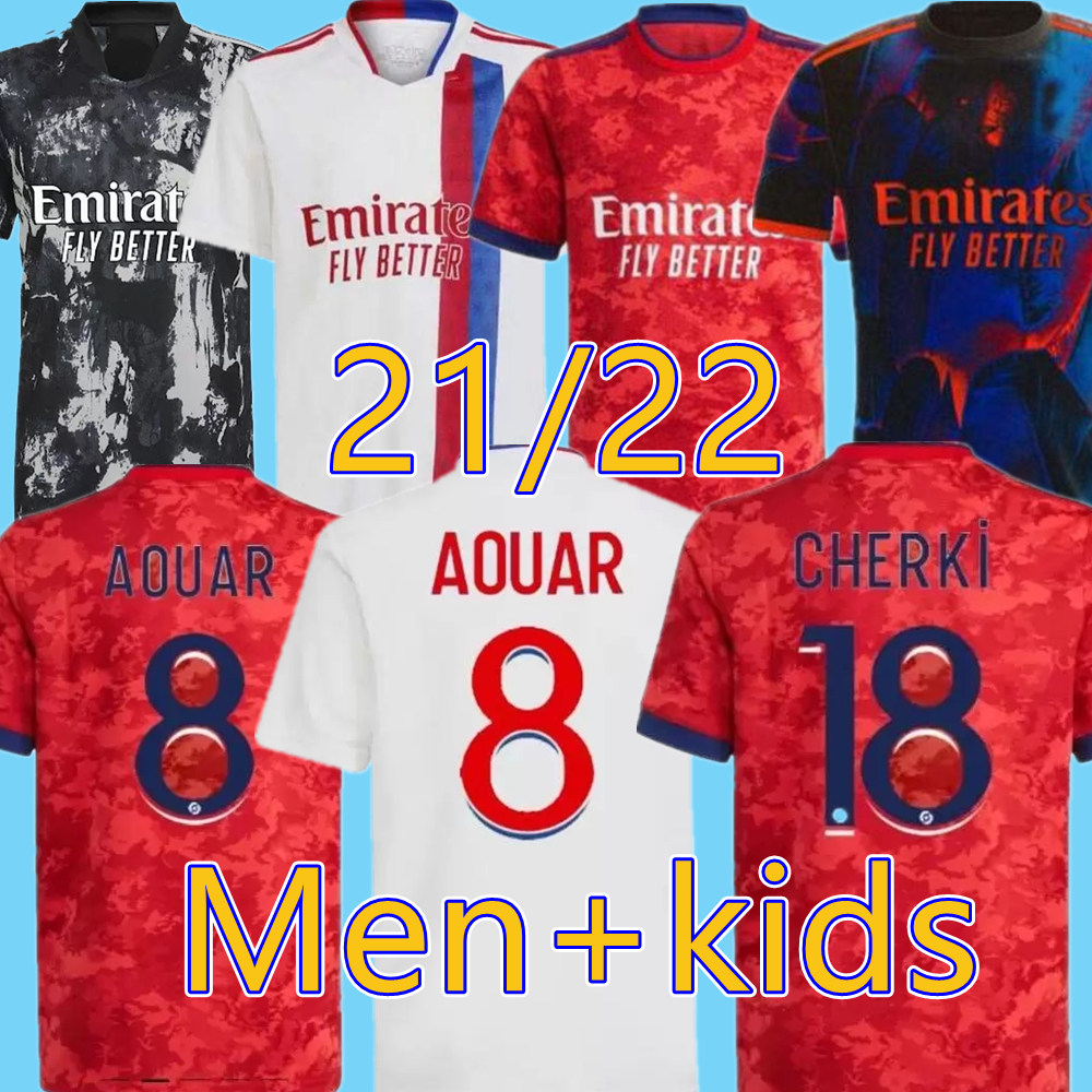 

Fans Version 21 22 Maillot Lyon Soccer Jersey 4TH 2021 2022 Olympique Lyonnais OL digital fourth football shirts TOKO EKAMBI BRUNO G CHERKI, 21 22 third jersey