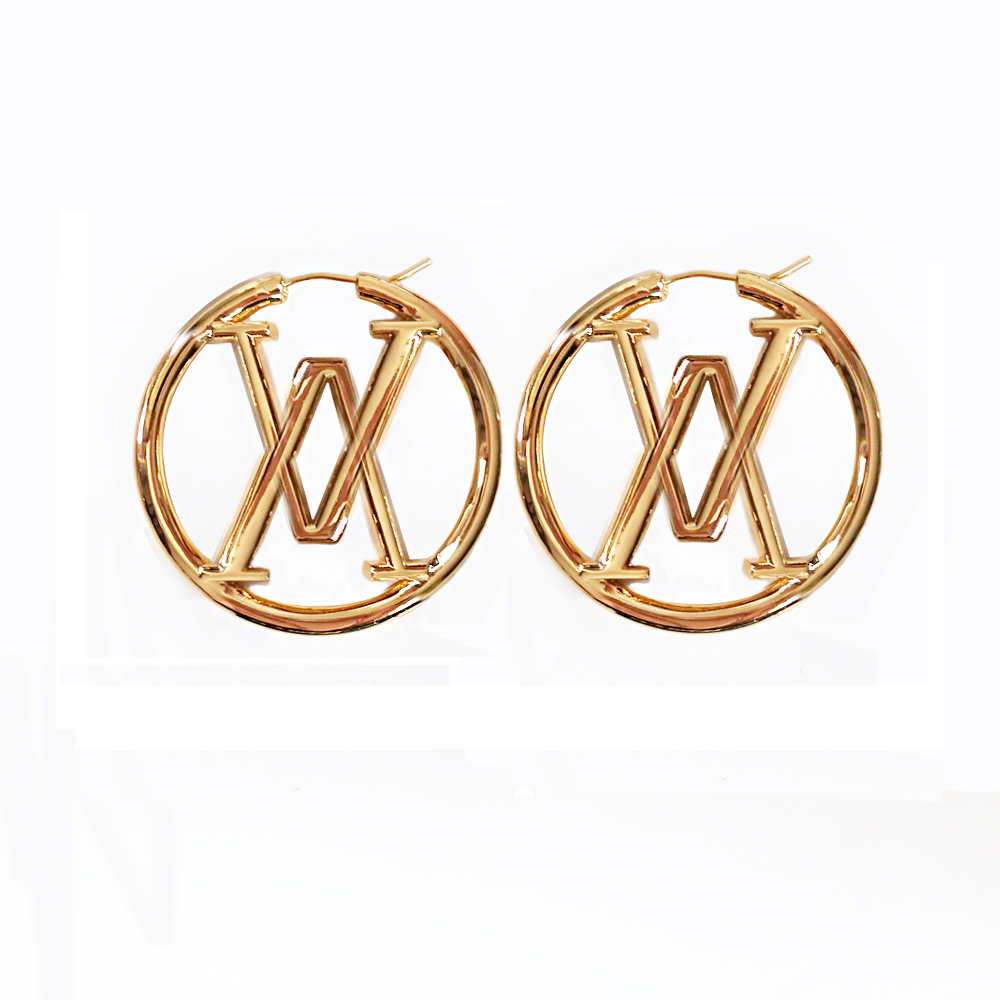 

Fashion Jewelry Hoop Earrings Stainless Steel High Quality Designer Lady Women Party Wedding Earring Gold Color Gift Box