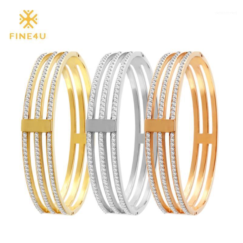 

Cubic Zirconia For Women 316L Stainless Steel Bracelets & Bangles Arm Pulseira Feminina Bangle