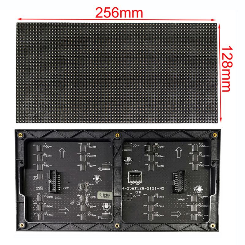 Indoor Full-Color LED Display Panel 256X128mm Size HUB75 Interface Stage Background Screen Unit Board
