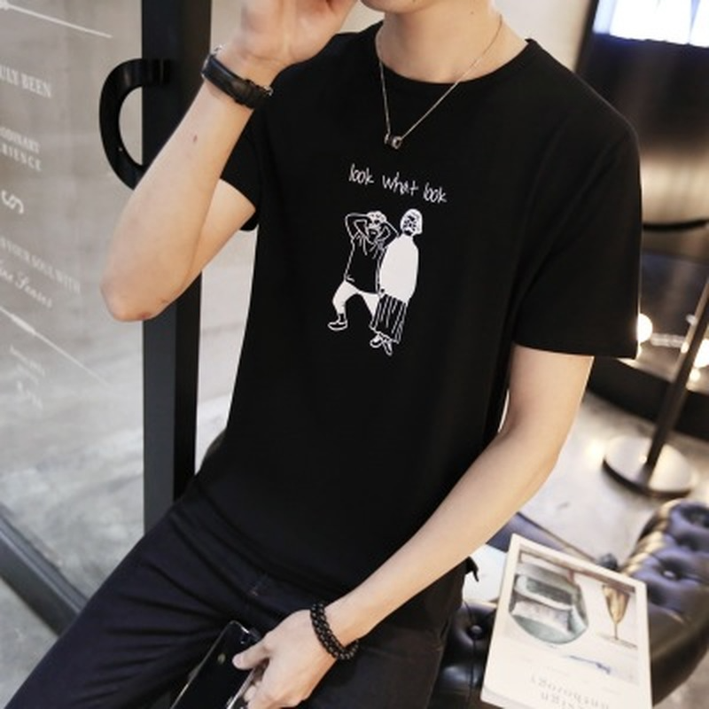 

Summer Men Rest Short Sleeve T-shirt Man Motion Cheap Small Blouse(The Logistics Price Pls Contact Us), White;black