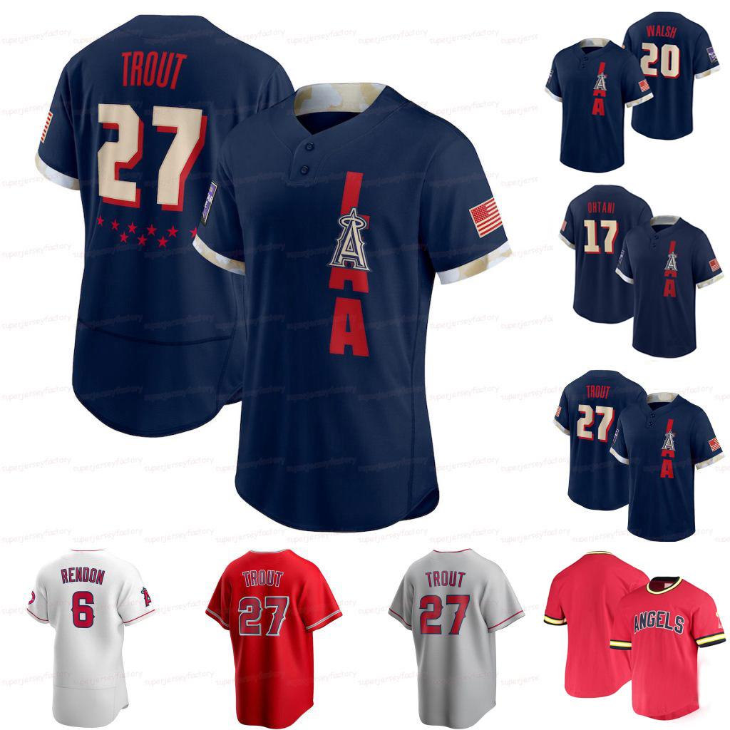 

Los Angeles Shohei Ohtani 2021 All-Star Game Angels Jersey Jared Walsh Kurt Suzuki Drew Butera Jose Rojas Juan Lagares Justin Upton Mike Tro, Blue;black