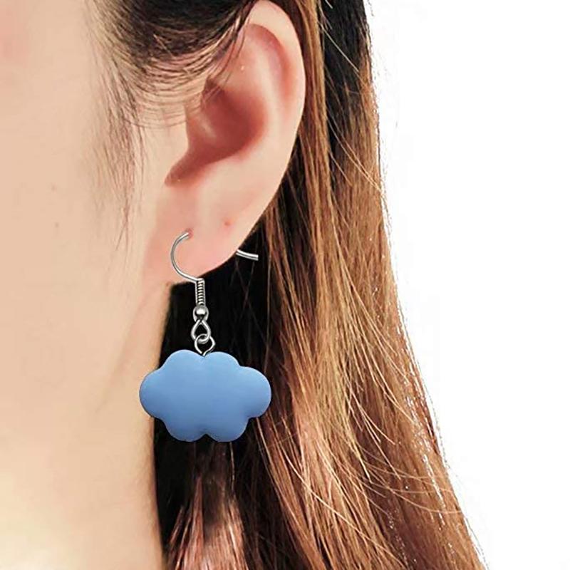 

Dangle & Chandelier Cute Colorful Clouds Earrings 2021 Trend Women Jewelry Girl Long Hanging High-quality Natural Decoration
