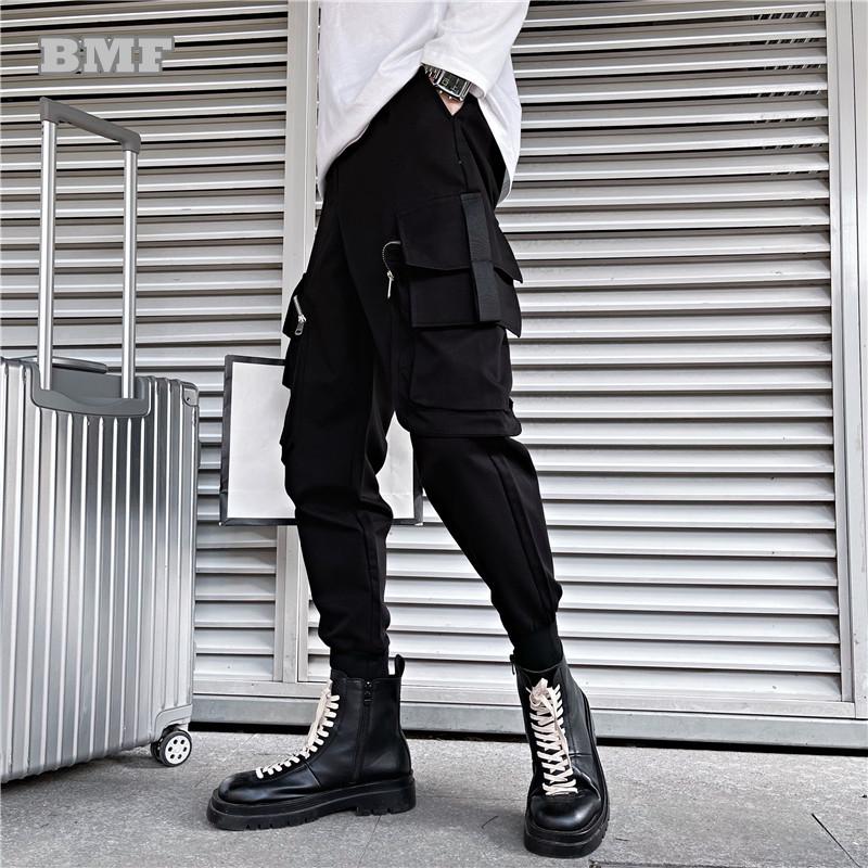 

Men's Pants Spring Autumn Fashion Korean Style Streetwear Cargo Men Clothing Harajuku Techwear Black Joggers Hip Hop Casual Trousers