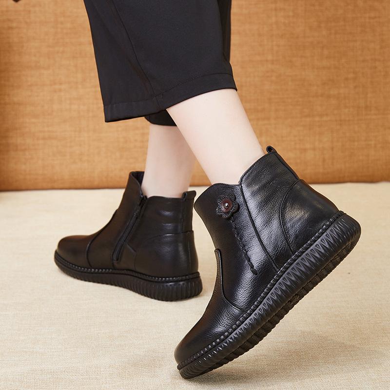 

Boots Women's Waterproof Shoes For Women Chunky Female Winter 2021 Rome Brand Designer Large Size, Black