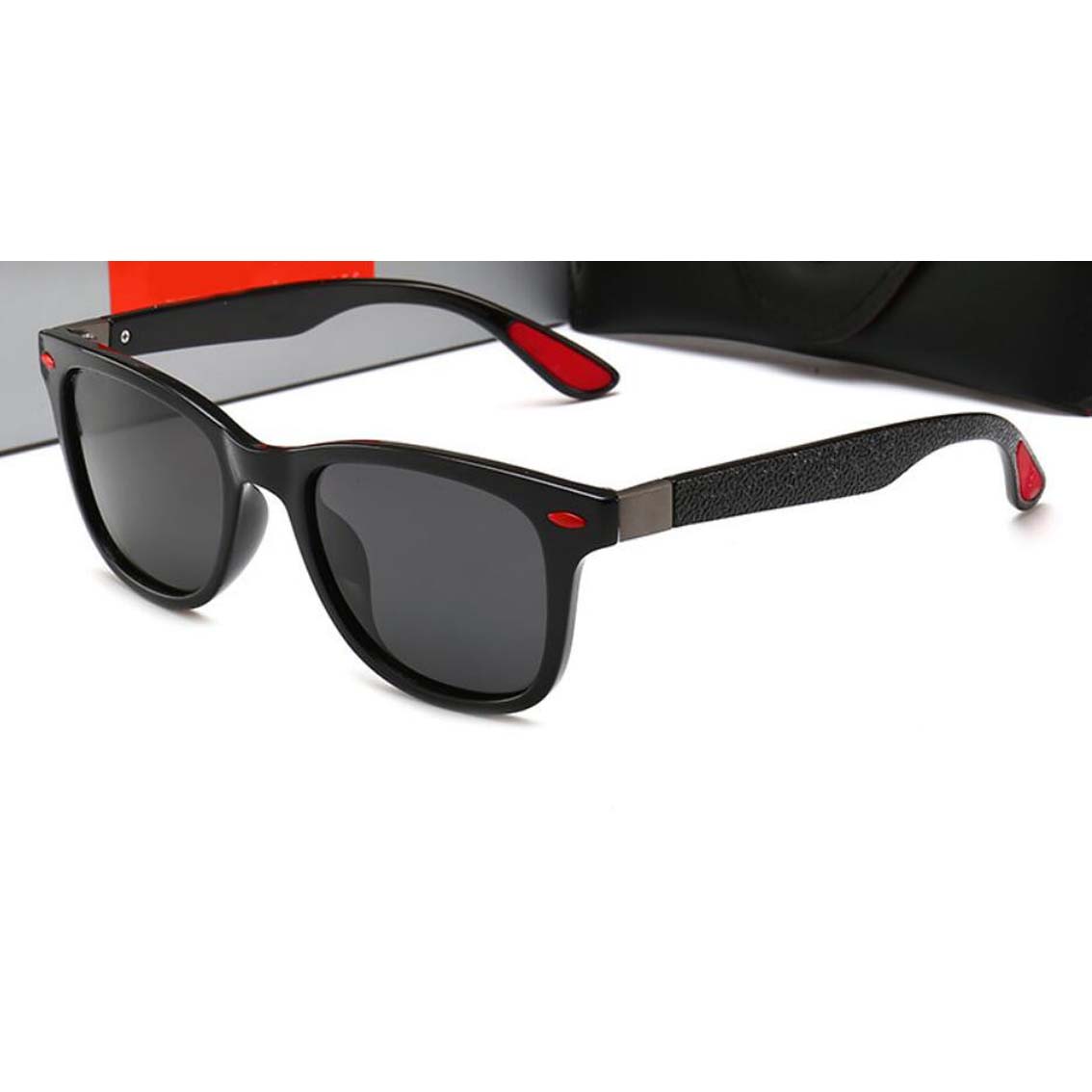 

summer Fashion outdoors polarized sunglasses For Men and Women Sport unisex Sun glasses Black Frame Sunglasses+case box cloth eyewear, White;black