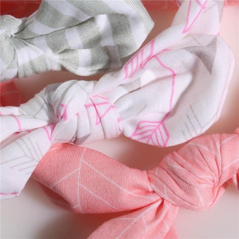 

Hair Clips & Barrettes 3PCS Sets Of Headband Baby Infant Children Printed Fabric Bow Tie Wholesale Accessories, Golden;silver