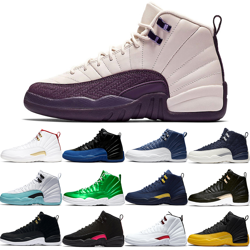 

2021 hotting men basketball shoes 12 12s mens Bulls Dark Grey FIBA Game Royal Indigo International Flight Michigan Reptile Reverse Taxi Twist sneakers us 13