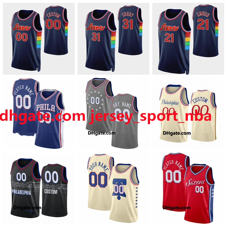 

Custom Joel 21 Embiid Andre 2 Drummond Basketball Jerseys Tobias 12 Harris Tyrese 0 Maxey Shake 18 Milton Matisse 22 Thybulle Paul 44 Reed Furkan 30 Korkmaz Jersey, As photo