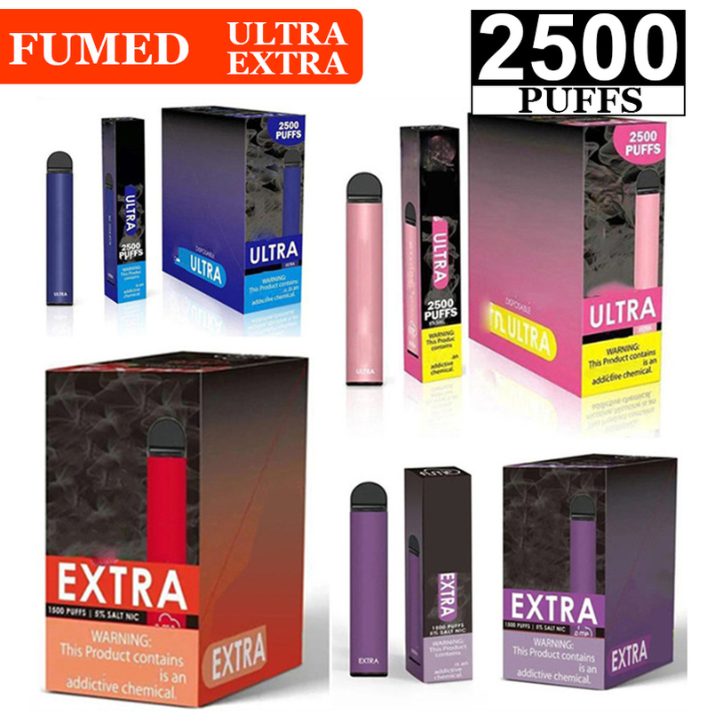 

Fumed Ultra Disposable Vape 2500 Puffs Electronic Cigarette 850mAh Battery Prefilled 9ml Cartridges Vapors Device Vaporizers Vapes Pen Stick Ecigarette