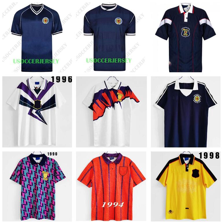 

Scotland Retro Soccer Jersey World Cup equipment Home blue classic Vintage Football Shirt tops HENDRY LAMBER, Black;yellow