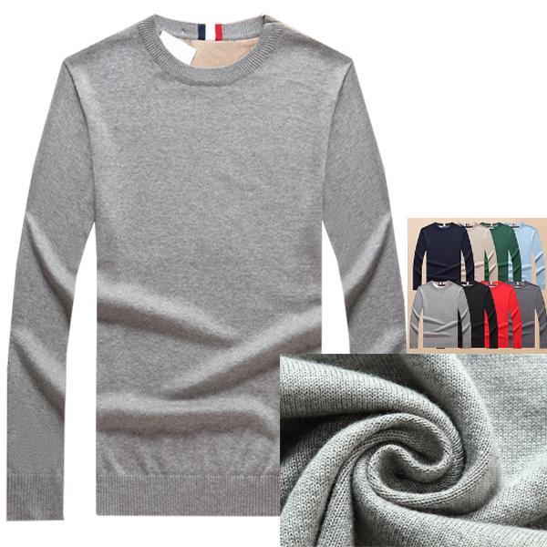 

High Quality Male Tomi O-neck Cotton Sweater Autumn Winter Jersey Jumper Hombre Pull Homme Hiver Pullover Knitted Sweaters Men's, Black