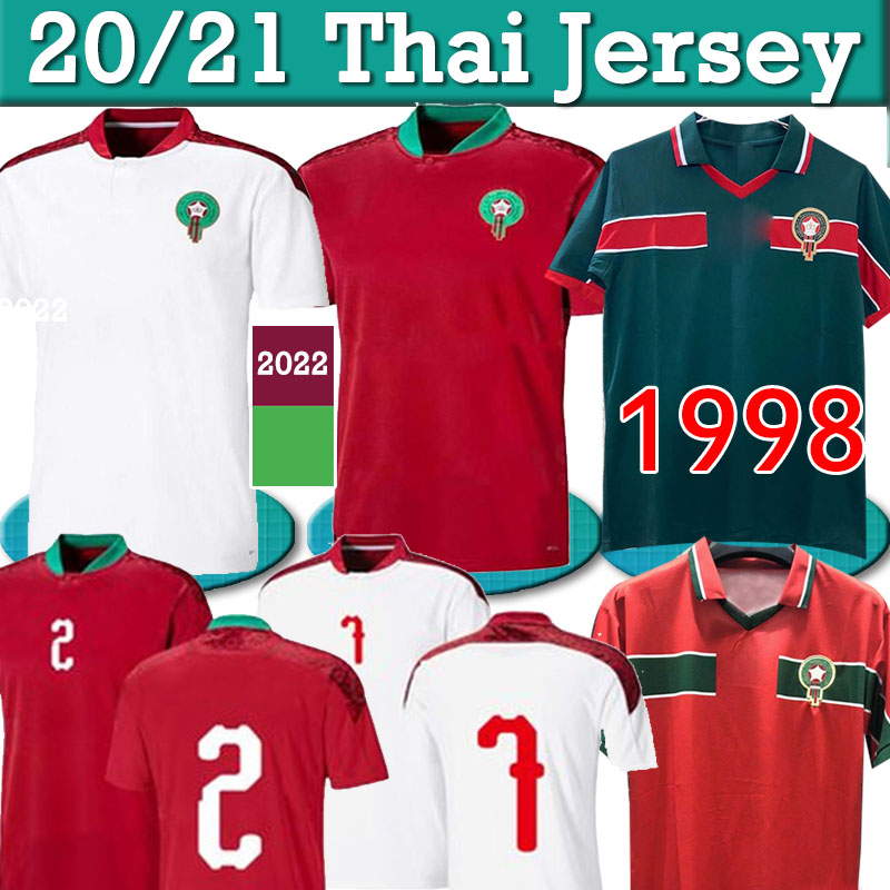 

Retro morocco Soccer Jerseys 1988 ZIYECH 2021 Home Away Africa HAKIMI Boufal FAJR Munir Ait HADJI ABRAMI Bennasser Amrabat football shirt, 20 21 away