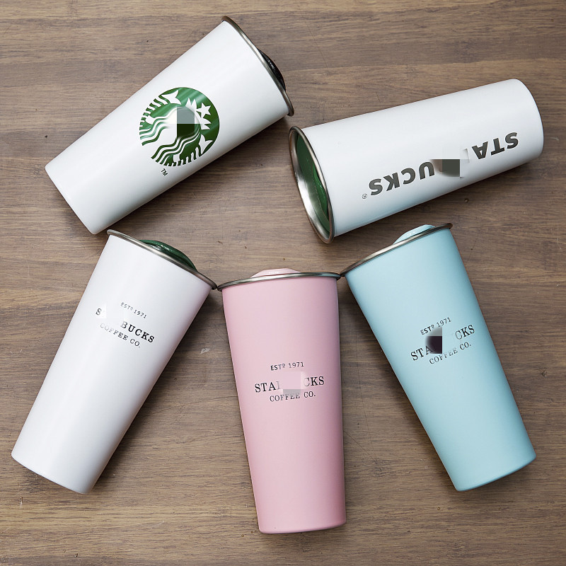 

Starbucks New Vacuum Insulated Travel Coffee mark mug stainless steel thermos cup spiral gradient male and female, Customize