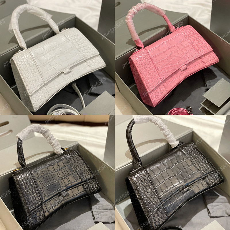 

High quality Genuine leather Hourglass Handle crossbody Bags Women men tote Luxury Designer fashion shopping wallet Envelope card pockets handbag Shoulder Bag, Original box
