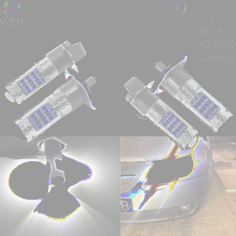 

Car Headlights YSY 50X Arrivals Lights Bulbs LED H1 H3 2021 42 Smd Canbus No Error Auto Light White DC12V