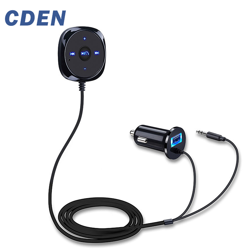 

Handsfree Bluetooth Car Kit MP3 Player For Car USB Charger Support For Siri 3.5mm Aux Bluetooth Carkit