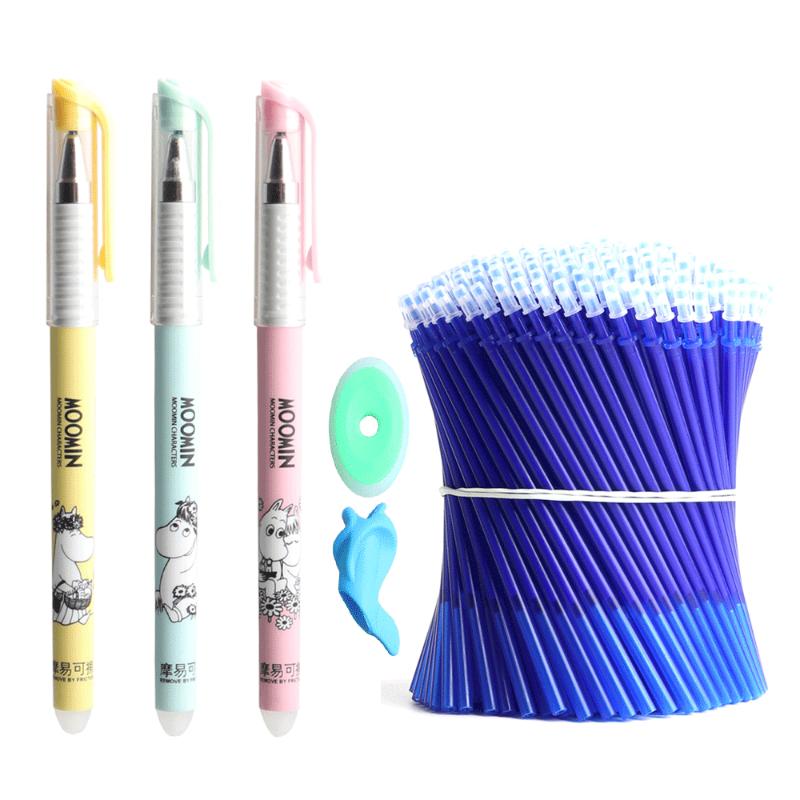 

3+2+50PCS/Set Erasable Pen Refill Set Washable Handle 0.5mm Ink Pens Rod For School Office Gel