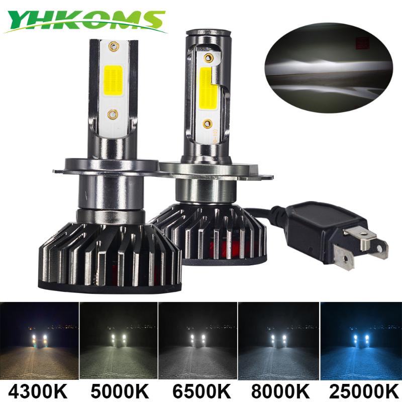 

Car Headlights YHKOMS Mini Size Headlight H4 H7 LED 3000K 4300K 5000K 6500K 8000K 25000K H1 H8 H9 H11 9005 9006 Bulb Auto Fog Light 12V