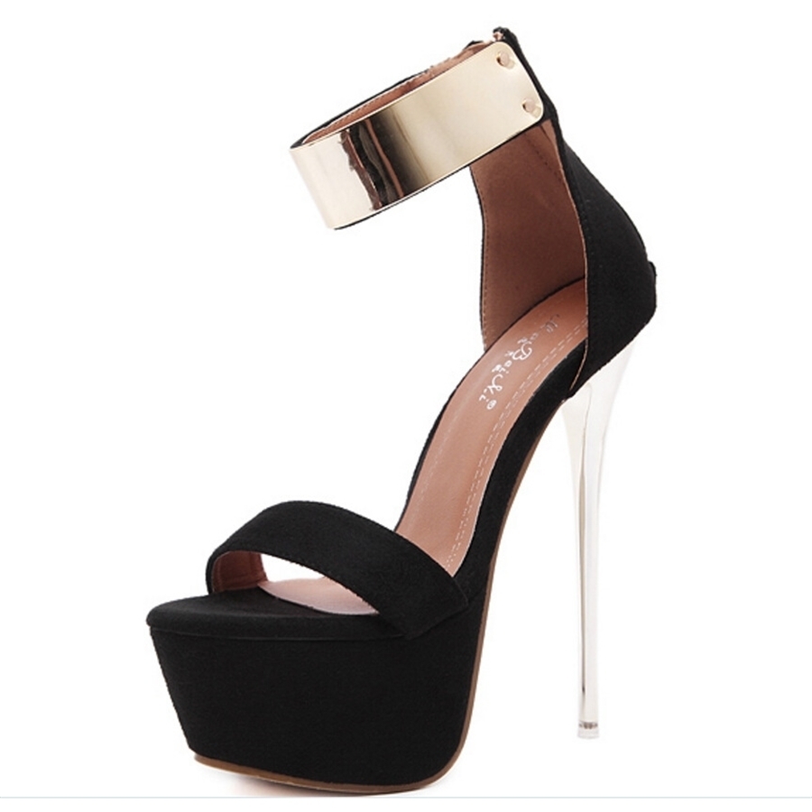 

Women Sandals Brand Fashion Super High Heels Sandals Female Ladies Summer Women Shoes Luxury Designers Sandals for Women 2020, Black