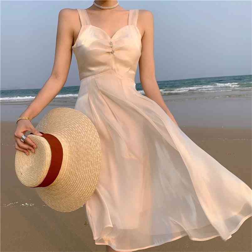 

Women Elegant Dresses Summer Sexy V-Neck Spaghetti Strap Vestidos Strapless High Waist Beach Party Dress 210519, Photo color