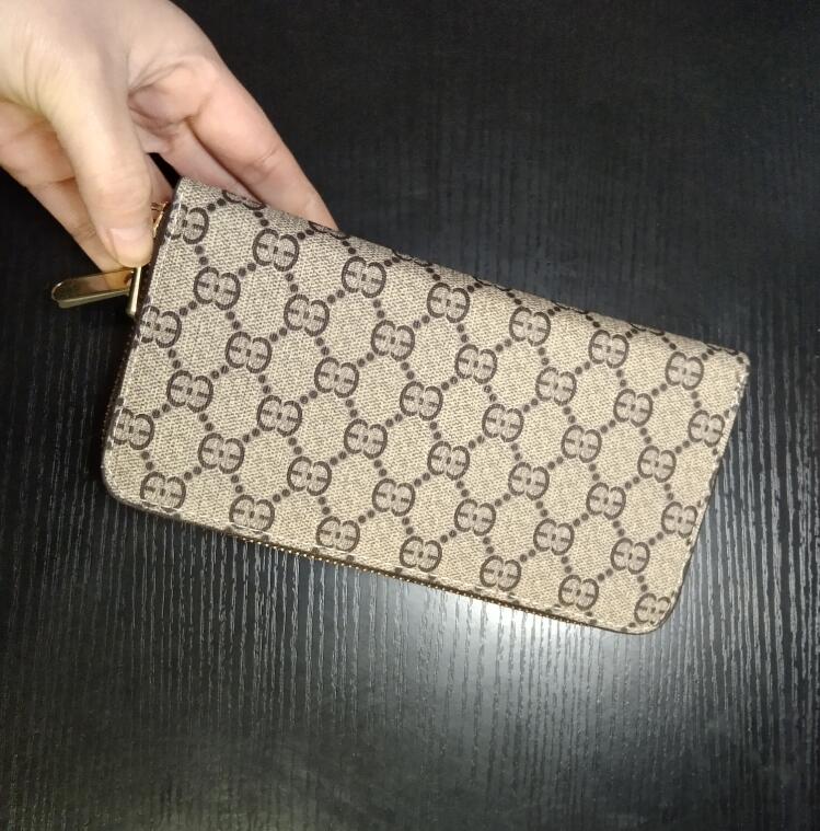 

Factory wholesale women bag multis functional double printed longs purses fashion leather men and womens pursess multi card fashions long purses, Grey1(double zipper)(boutique box)