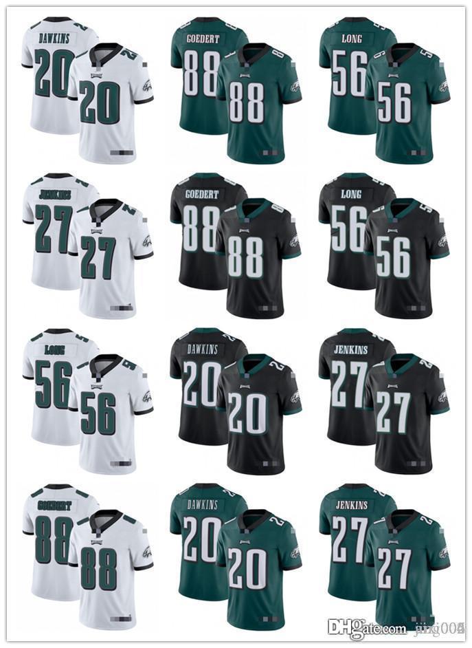 

Men Women Youth PhiladelphiaEagles20 Brian Dawkins 27 Malcolm Jenkins 88DallasGoedert 56 Chris Long Football Jersey, Black;red