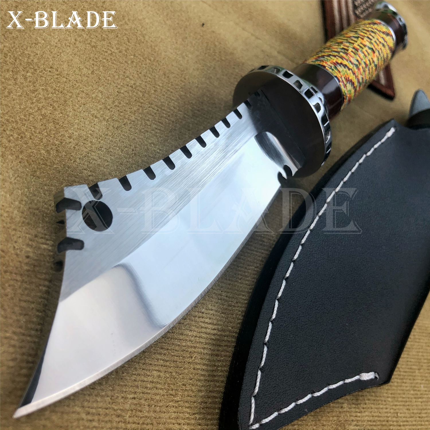 

High Hardness Tactical Hunting Knife Outdoor Camping Rambo Knifes Fixed Blade Knives Combat Survival EDC Tools
