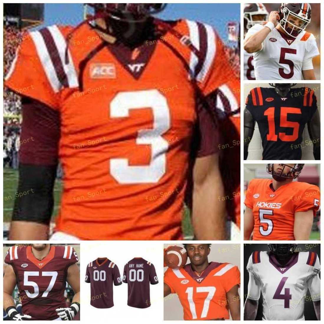 

Custom Virginia Tech Hokies Football Jersey NCAA College 4 David Wilson 4 DeAngelo Hall 78 Bruce Smith5 Ryan Willis 2 Hendon Hooker 33 Deshawn McClease, As