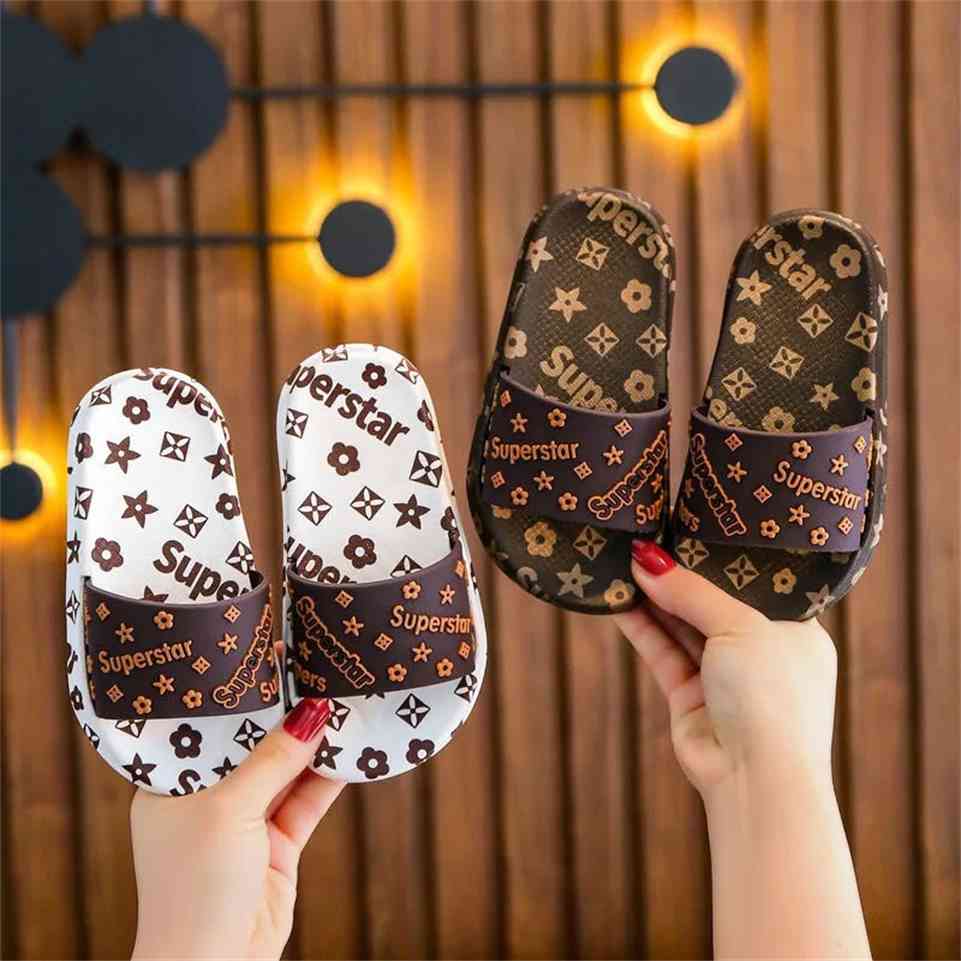 

Childrens slippers Shoes kids flip flops sandals Summer Boys slipper Toddler girls wear non slip Princess Soft soled indoor outdoor G574DA3, Black;grey