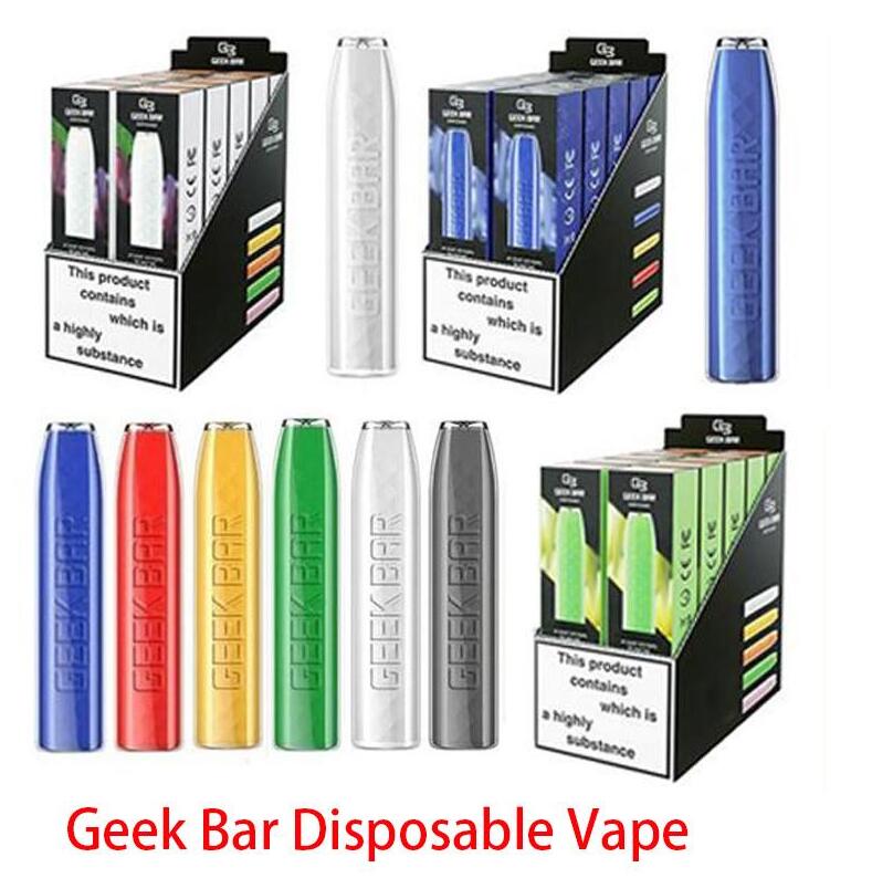 

GEEK BAR Disposable E cigarettes 575 Puffs Vape Pen 2.4ml Prefilled pods Cartridge 500mAh Battery Geekbar Starter Kit