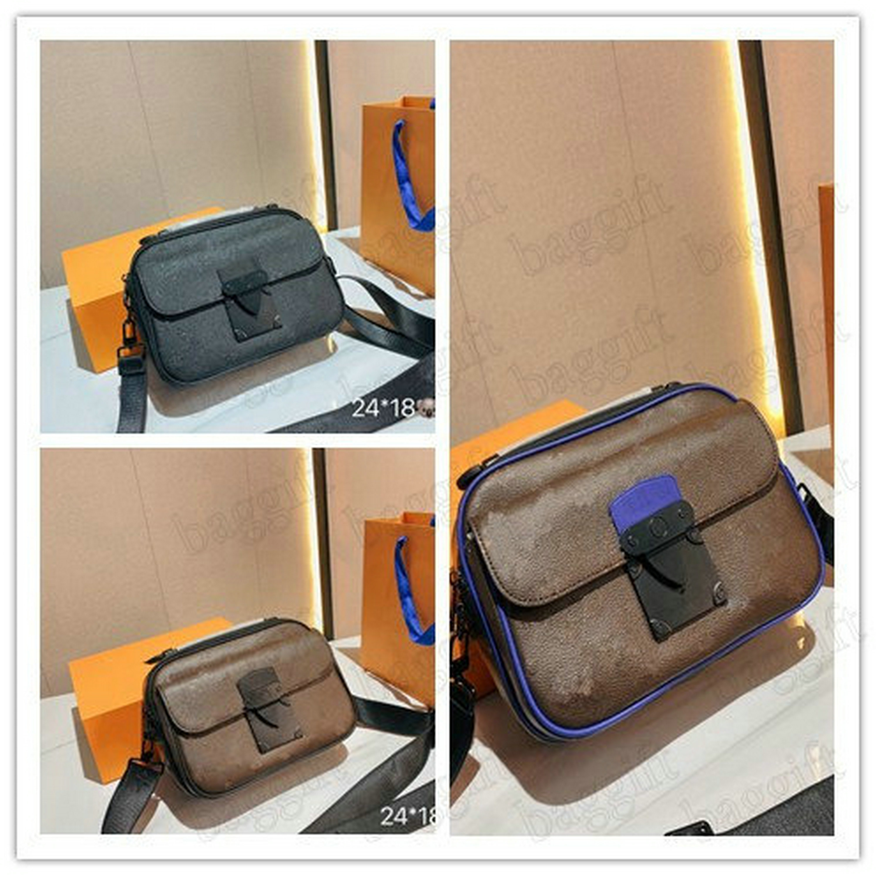 

Messenger Bag S LOCK Designer Mens Handbags Embossed Monograms Shadow Leather Shoulder Handbag Designers Luxurys Cross Body Brand Purse Wallets M45806 M45863, For different fees;no bag