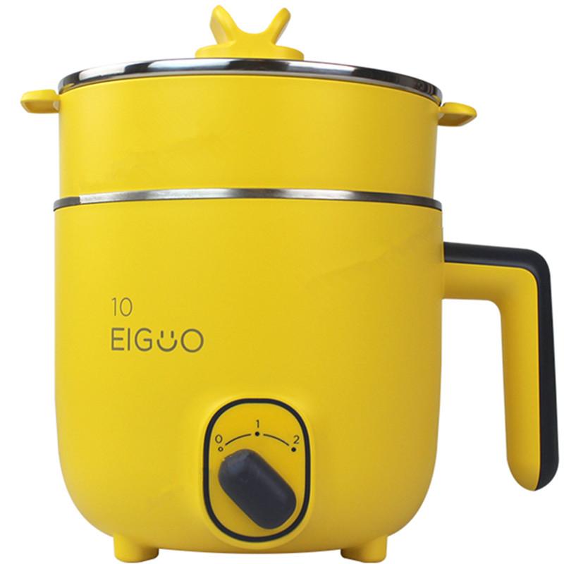 

Midea 1.2L Multi-function Electric Pot 2-layer Steaming Machine Noodle Mini With Steamer Cooker Skillets