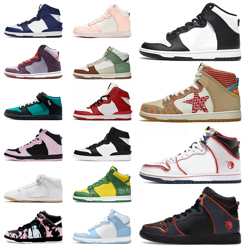 

2022 Arrival Unicorn Gundam High Mens Womens Designer Running Shoes What The Chicago Black White Aluminum Gasparilla Panda Purple Skunk Trainers Sports Sneakers, 36-40 crimson tint