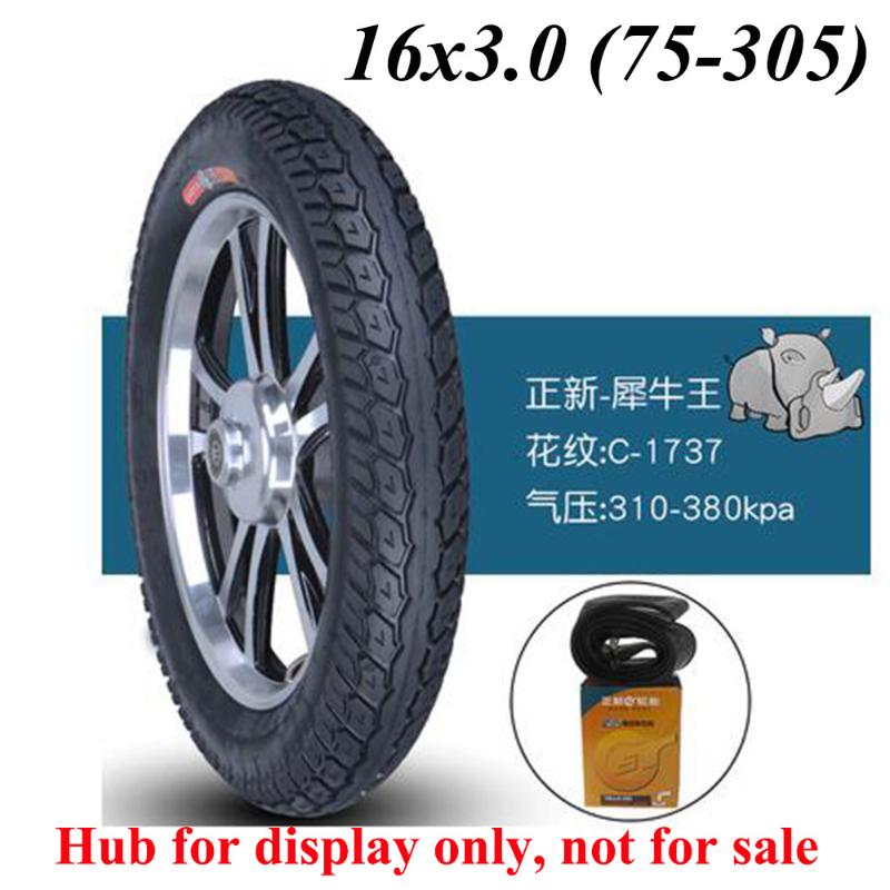 

Motorcycle Wheels & Tires 16x3.0 Tire Electric Bicycle CST Anti-skid Rhinoceros 75-305 Inner And Outer Tyre