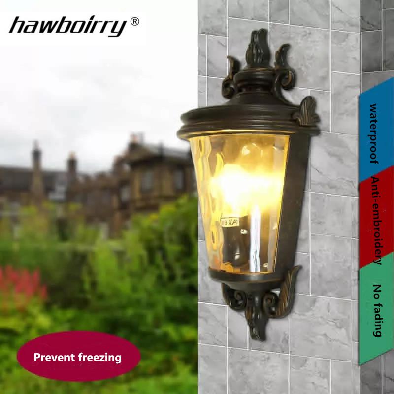 

Outdoor Wall Lamps HAWBERRY American Simple Lamp Waterproof Garden European Vintage Balcony Light Mounted Hallway