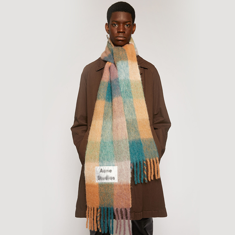 

2021 Women ACNE Fashion Scarves Womens Soild Dot Printing Button Soft Wrap Casual Warm ScarF Shawls