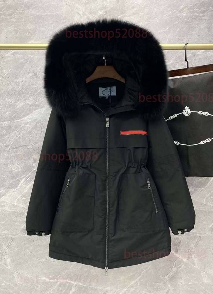 

Designer down jacket PRAD autumn and winter new style Budge 90% white goose with big silver fox fur, 1235