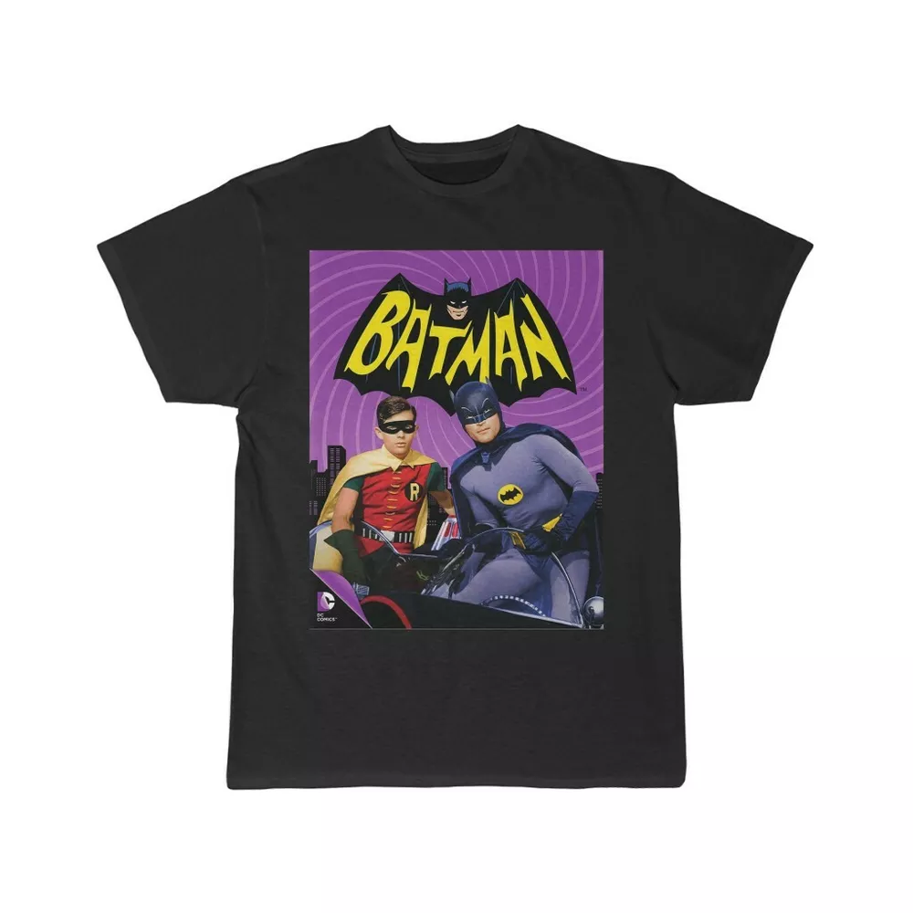 

BATMAN 1966 Batman and Robin Men's Short Sleeve Tee, White;black