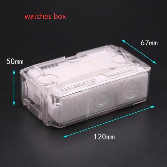 

2021 Mens Womens Watches Protective Plastic box Men Women Watch Boxes Gfits Stroage Bag Professional QE112, Black;blue