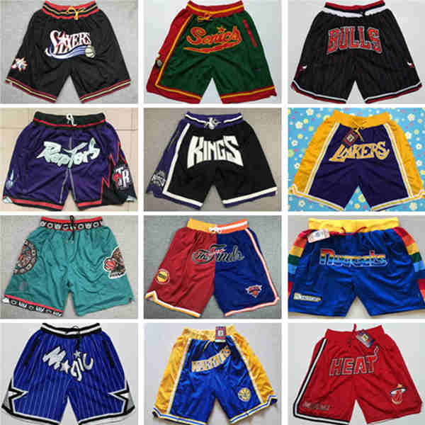 

2021 Team Basketball Short Just Don Shorts Sport Hip Pop Pant With Pocket Zipper Sweatpants Blue White Black Red Pink Mens Stitched Good as S-XXXL