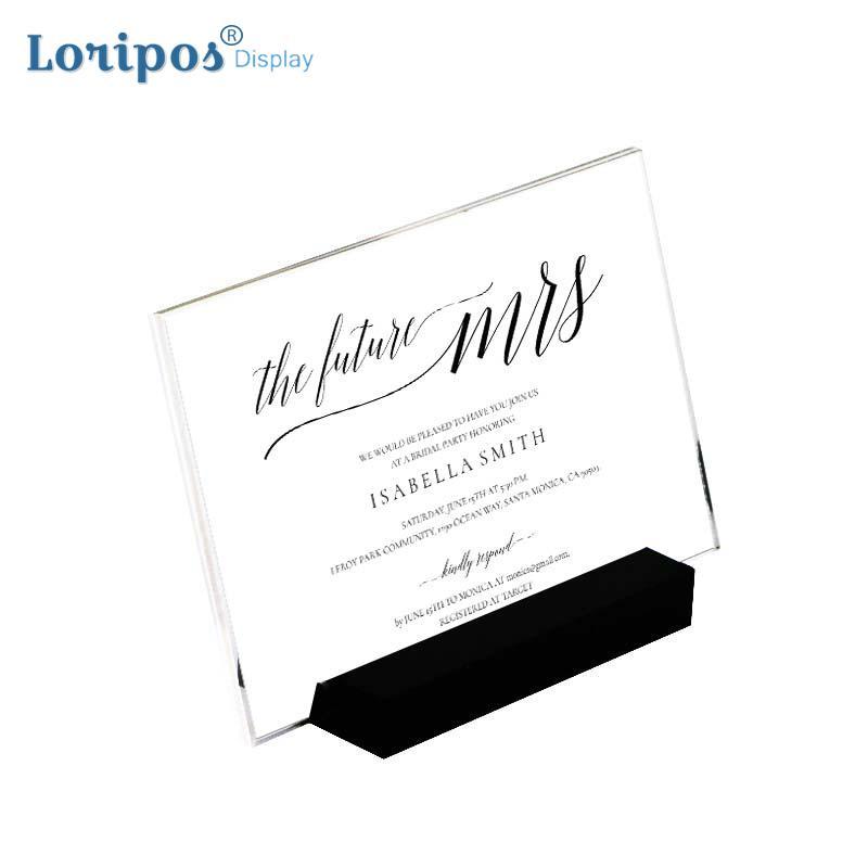 Frames And Mouldings 95*70mm Acrylic L Shape Price Label Display Stand Slanted Counter Top Sign Holder Plastic Cover Office Name Card-image-706229468