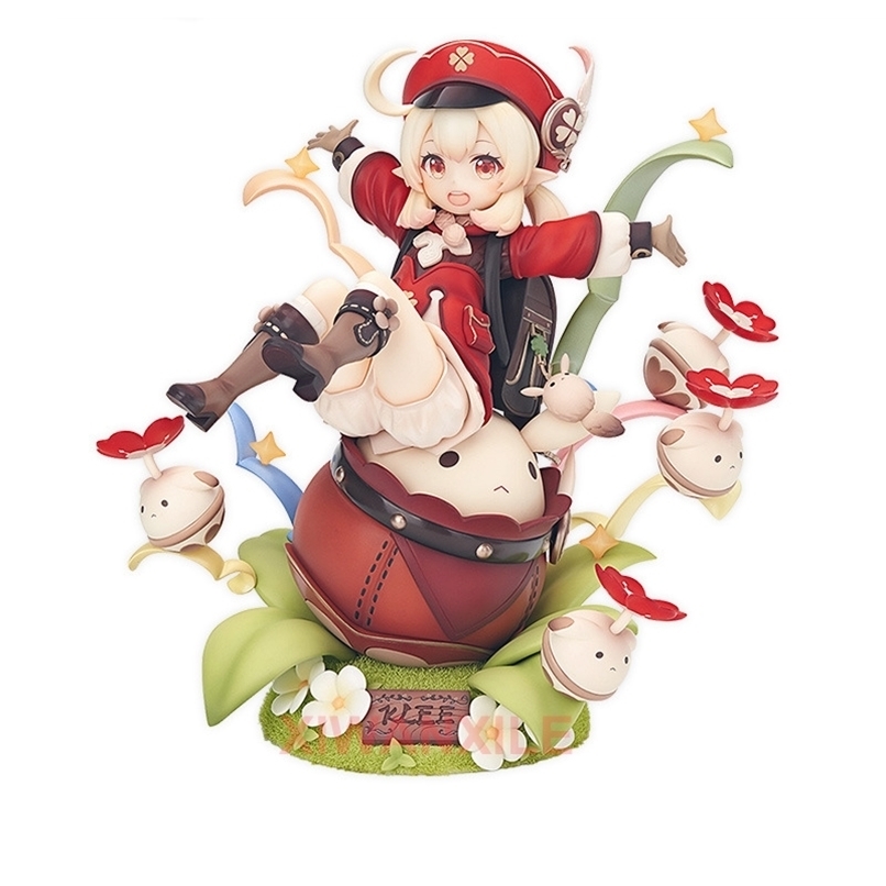 

17cm Genshin Impact Klee Hibana Knight Anime Figure Paimon Action Figurine Collection Model Doll Toys 220118, 8cm no retail box
