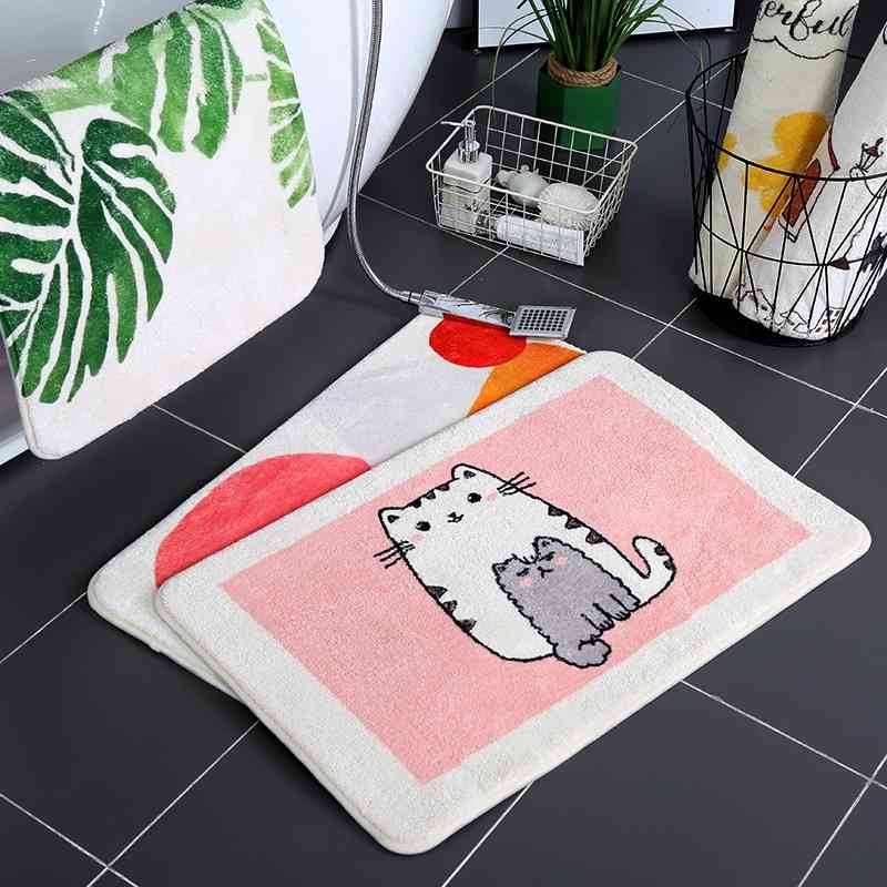 

Water absorbing floor at the of toilet, non slip bathroom, door , cashmere carpet, kitchen, living room, bedroom, bed mat