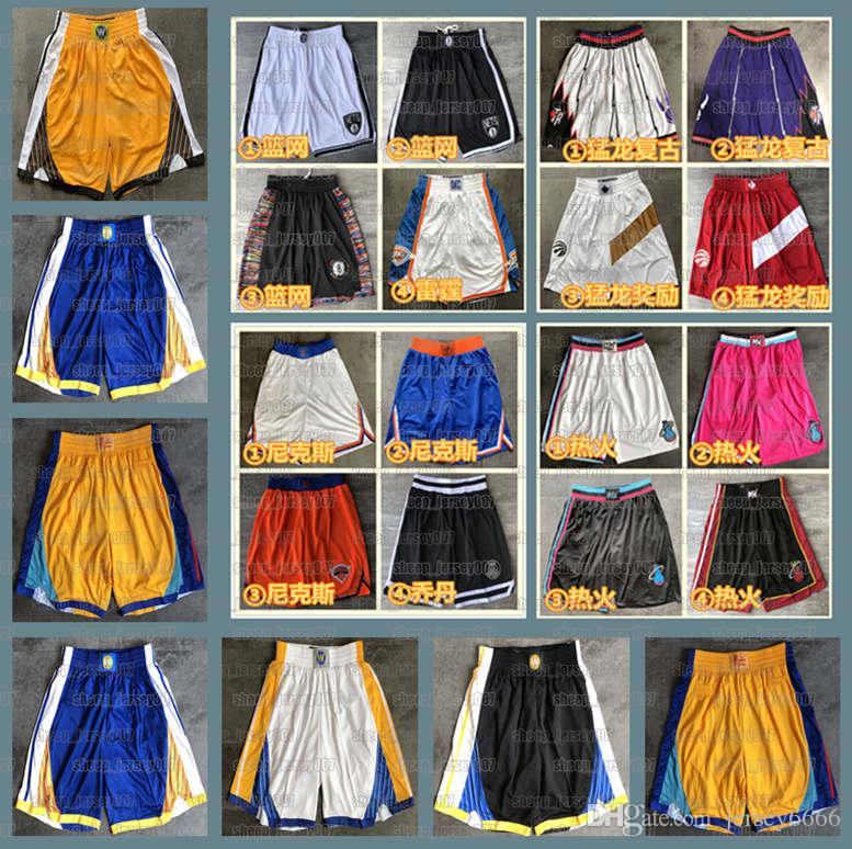 

Mens 2021 team Raptors Basketball Shorts Celtics Nuggets Heat Stitched Pocket Short Los Angeles Lakers Sweatpants, Black