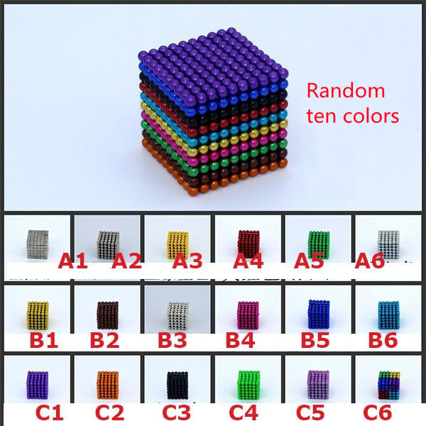 

5MM Magnetic Buck Ball Toy Cube Adult Creativity Puzzle Decompression Leisure 1000pcs Multicolor Brain Development Square Birthday Gift